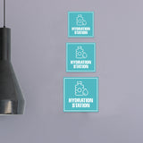 Square Plus Hydration Station Wall or Door Sign | Business & Public Signage