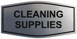 Signs ByLITA Fancy Cleaning Supplies Sign | Durable Plastic | Vibrant Colors | Powerful Foam Tape