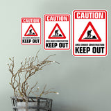 Portrait Round Plus Caution Area Under Construction Keep Out Wall or Door Sign | Health And Safety Signage
