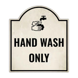 Hand Wash Only' Headstone ? Wall/Door Restroom & Hygiene Sign