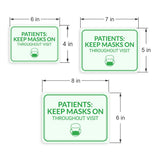 Classic Framed Plus Patients: Keep Masks On Throughout Visit Door or Wall Sign | Hygiene and Safety Signage