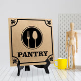 Pantry 5"x 5" Square Table Sign With Acrylic Easel | Home & Office Decor