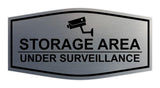 Signs ByLITA Fancy Storage Area Under Surveillance Sign Easy Installation Elegant Design Wall or Door Sign
