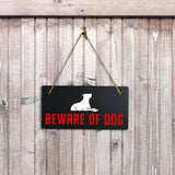 Beware of Dog 5x10 Hanging Plus Wall or Door Sign | Home Decor