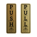 Signs ByLITA Vertical Push and Pull - Christian Door Signs (Push Pull Christian Acronym) Door Sign