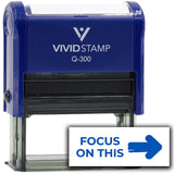 Vivid Stamp Focus On This (arrow) Self-Inking Rubber Stamps Teachers And Schools | Motivational Stamps For Children | Re-inkable Ink Pad
