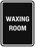 Signs ByLITA Portrait Round Waxing Room Sign - Laser-Engraved Lettering | Durable ABS Plastic | Vibrant Colors | Powerful Foam Tape