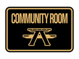 Classic Framed Community Room Wall or Door Sign