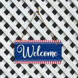 Welcome 5x10 Hanging Plus Wall or Door Sign | USA Home Decor