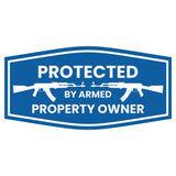Signs ByLITA Fancy Protected by Armed Property Owner (AK 47) Door or Wall Sign | Home Security Warning Sign