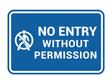 Signs ByLITA Classic Framed No Entry Without Permission Wall or Door Sign
