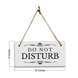 Do Not Disturb 5" x 10" Hanging Wall or Door Sign | Rustic Twine | Stylish Business or Office Signage