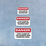 Classic Framed Plus Danger Stay Clear Of The Dumper And Dumping Area Door or Wall Sign | Health & Safety Signage
