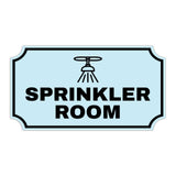 Notched Standard Sprinkler Room Wall or Door Sign | Facilities and Rooms Sign