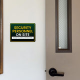 Classic Framed Plus Security Personnel on Site – Please Follow All Instructions Door or Wall Sign | General Security Notices