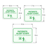 Classic Framed Plus Patients: Alert Staff of Any Spills or Hazards Door or Wall Sign | Hygiene and Safety Signage