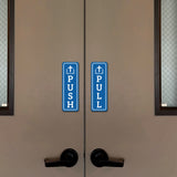 Signs ByLITA Vertical Push and Pull Door Signs (Bible and Cross) Door Sign