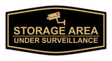 Signs ByLITA Fancy Storage Area Under Surveillance Sign Easy Installation Elegant Design Wall or Door Sign