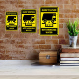 Portrait Round Plus Dump Station Not Drinking Water Wall or Door Sign | No Littering Sign