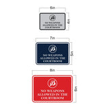 Signs ByLITA Classic Framed No Weapons Allowed in the Courtroom Door or Wall Sign Durable Plastic | Easy Installation | Courtroom