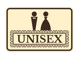 Signs ByLITA Classic Framed Unisex Vintage Bathroom Wall or Door Sign