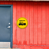 Circle Plus Forklifts Wall or Door Sign | Easy Installation | Office Warning Signage