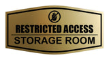 Signs ByLITA Fancy Restricted Access: Storage Room Sign Easy Installation Elegant Design Wall or Door Sign