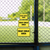 Classic Framed Plus Deaf Child Area Wall or Door Sign | Children Safety Sign