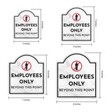 Employees Only Beyond This Point' Headstone - Wall or Door Signs ? Access & Control Sign