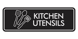 Signs ByLITA Standard Kitchen Utensils Door or Wall Sign Easy Installation | Durable Construction | Kitchen Essentials | Hygiene | AirBnB Signs
