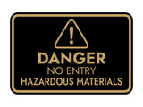 Signs ByLITA Classic Framed Danger: No Entry - Hazardous Materials Door or Wall Sign Easy Installation | Health And Safety | Building And Warning Signs