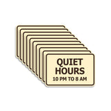 Signs ByLITA Classic Framed, Quiet Hours 10 pm to 8 am Wall or Door Sign (Multipacks)