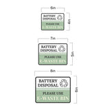 Classic Framed Plus Battery Disposal Please Use E-Waste Bin Door or Wall Sign | Waste Disposal Etiquette