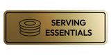 Signs ByLITA Standard Serving Essentials Door or Wall Sign Easy Installation | Durable Construction | Kitchen Essentials | Hygiene | AirBnB Signs