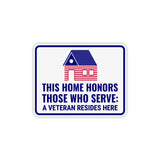 Classic Framed Plus This Home Honors Those Who Serve: A Veteran Resides Here Door or Wall Sign | 2nd Amendment Protection