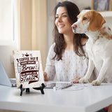 Coffee Pot Where Dreams Brew and Breaks Are Taken Table Sign with Acrylic Stand (6x8“) | Coffee Lovers | Office & Home Table Signs