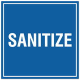 Signs ByLITA Square Sanitize Sign - Easy Installation | Durable Material