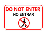 Classic Framed Plus No Entrar/ Do Not Enter Door or Wall Sign | Business & Warehouse Signage