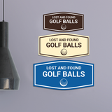 Fancy Lost And Found Golf Balls Wall or Door Sign