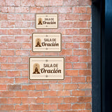 Classic Framed Plus Sala de Oración — Prayer Room Door or Wall Sign | Spanish - Church Room & Area Signs