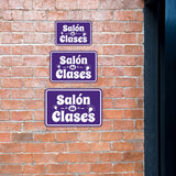 Classic Framed Plus Salón de Clases — Classroom Door or Wall Sign | Spanish - Church Room & Area Signs