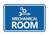 Classic Framed Mechanical Room Wall or Door Sign