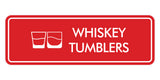 Signs ByLITA Standard Whiskey Tumblers Door or Wall Sign Easy Installation | Durable Construction | Kitchen Essentials | Hygiene | AirBnB Signs