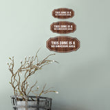 Victorian Plus This Zone Is A No Boredom Area Wall or Door Sign | Neutral