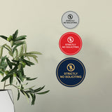 Circle Strictly No Soliciting Wall or Door Sign