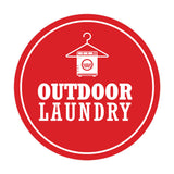 Signs ByLITA Circle Outdoor Laundry Wall or Door Sign