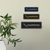 Signs ByLITA Standard Chopsticks Door or Wall Sign Easy Installation | Durable Construction | Kitchen Essentials | Hygiene | AirBnB Signs