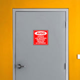 Square Plus Aviso: Apague Los Motores Mientras Realiza La Entrega Wall or Door Sign | Spanish | Health & Safety Warehouse Business Signage
