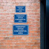 Classic Framed Plus Therapist Office Confidential Area Door or Wall Sign | Medical Specialism Rooms