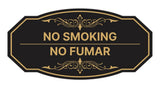 Signs ByLITA Victorian No Smoking/No Fumar Bilingual Wall or Door Sign